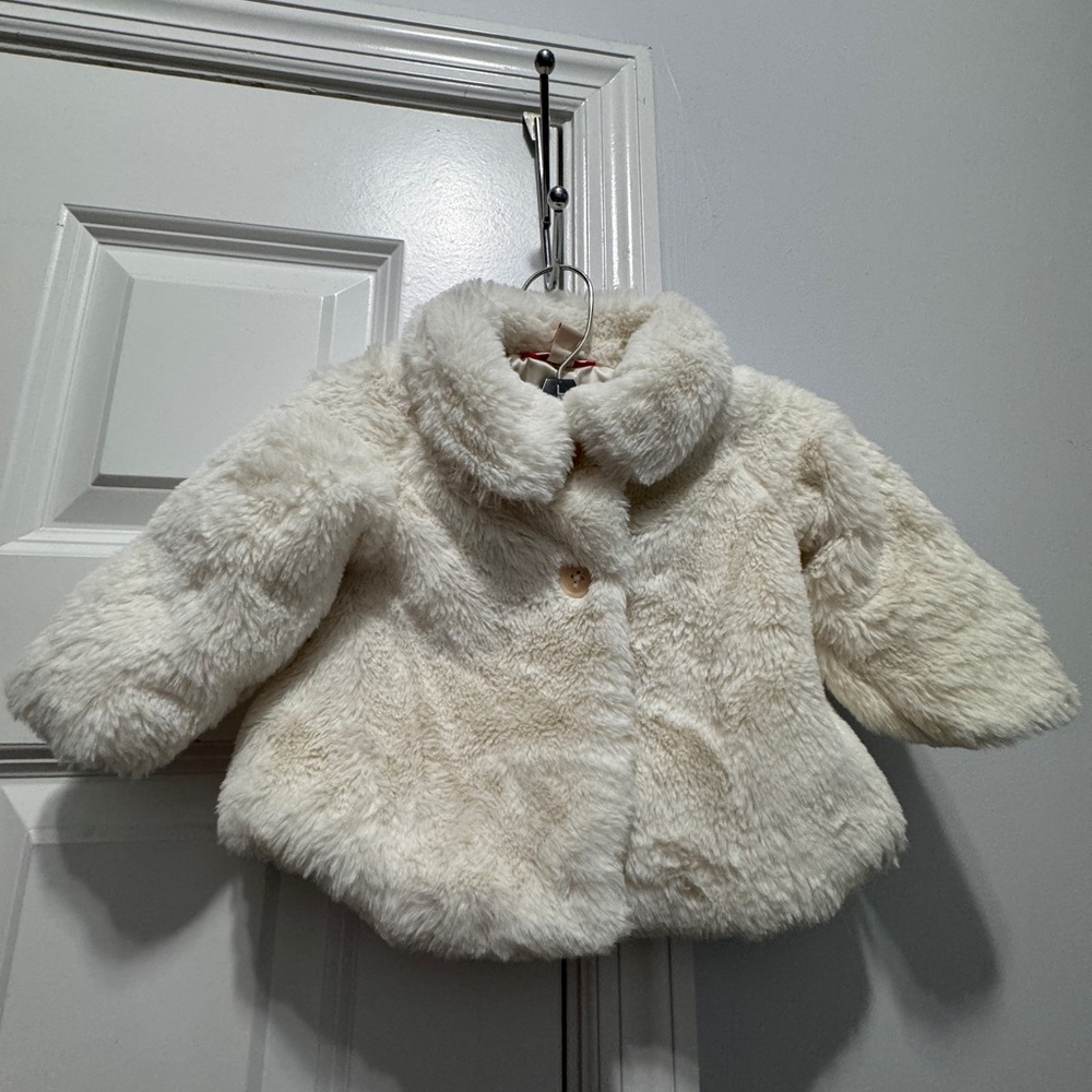 Ruby & Bloom size 6 months faux fur jacket